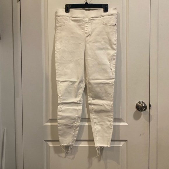 Spanx Distressed White Skinny Jeans - Picture 6 of 7